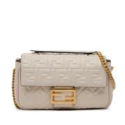 Fendi Vintage Pre-owned Laeder axelremsvskor White, Dam