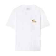 Off White Vita T-shirts och Polos med Pil Motiv White, Dam