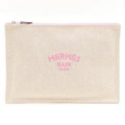 Hermès Vintage Pre-owned Canvas kuvertvskor Beige, Dam