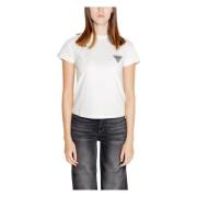 Guess Vit Kortärmad Rund Hals T-shirt White, Dam