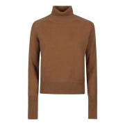 Victoria Beckham Mysig Turtle Neck Sweater Brown, Dam