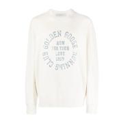 Golden Goose Stiliga Sweaters för Kvinnor White, Herr