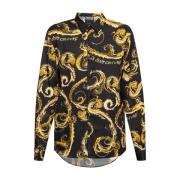 Versace Jeans Couture Svart skjorta med ***cv Multicolor, Herr