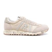 Premiata Beige Lucy Sneakers med Glitterdetaljer Beige, Dam