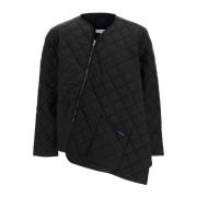 Comme des Garçons Diamantquiltad Asymmetrisk Dragkedja Jacka Black, He...