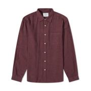 Portuguese Flannel Bordeaux Skjorta med Urea Knappar Brown, Herr