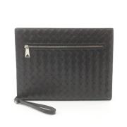 Bottega Veneta Vintage Pre-owned Laeder kuvertvskor Black, Dam