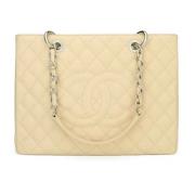 Chanel Vintage Pre-owned Tyg chanel-vskor Beige, Dam