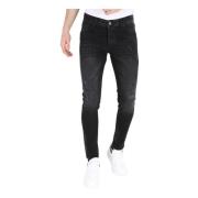 Local Fanatic Stonewashed Slim-fit Stretchjeans för män -Mm109 Black, ...