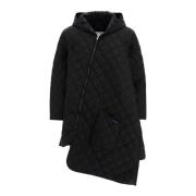 Comme des Garçons Diamantquiltad Asymmetrisk Parka Black, Herr