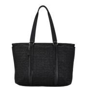 Coach Pre-owned Pre-owned Canvas axelremsvskor Black, Dam