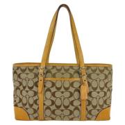 Coach Pre-owned Pre-owned Canvas axelremsvskor Brown, Dam