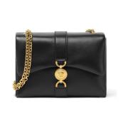 Versace Kleio Crossbody Väska i Svart Lamm Black, Dam