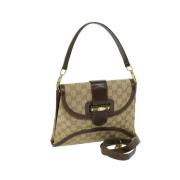 Gucci Vintage Pre-owned Canvas gucci-vskor Beige, Dam