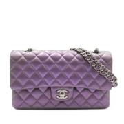 Chanel Vintage Pre-owned Laeder axelremsvskor Purple, Dam