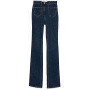 Elisabetta Franchi Indigo Blå Bootcut Jeans Blue, Dam