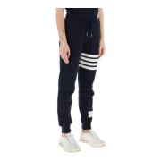 Thom Browne 4-Bar Loopback Bomull Sweatpants Blue, Dam