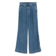 7 For All Mankind Veckade Byxor Blue, Dam