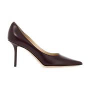 Jimmy Choo Gyllene Logotyp Läderpumps Purple, Dam