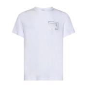 Versace Jeans Couture T-shirt med präglat logotyp och rund hals White,...