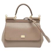 Dolce & Gabbana Pre-owned Pre-owned Laeder handvskor Beige, Dam