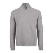 Ballantyne Sailor Neck Pullover Sweaters Gray, Herr