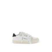 Off White Canvas sneakers med läderdetaljer White, Herr