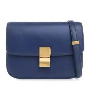 Celine Vintage Pre-owned Laeder axelremsvskor Blue, Dam