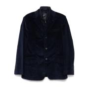 Fay Marinblå Corduroy Blazer Gilet Blue, Herr