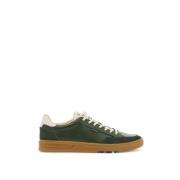 PS By Paul Smith Lädersneakers med mockainsatser Green, Herr