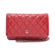 Chanel Vintage Pre-owned Laeder chanel-vskor Red, Dam