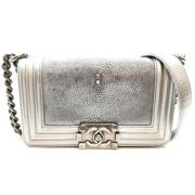 Chanel Vintage Pre-owned Tyg chanel-vskor Gray, Dam