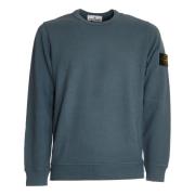 Stone Island Sockerpapper Fleece Sweatshirt Aw24 Blue, Herr