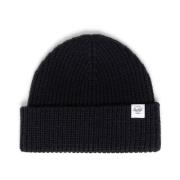 Herschel Svart Bomull Watch Cap Beanie Black, Herr