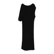 Birgitte Herskind Svart Asymmetrisk Off-Shoulder Klänning Black, Dam