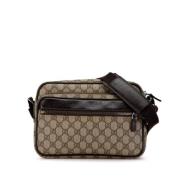 Gucci Vintage Pre-owned Tyg axelremsvskor Brown, Dam