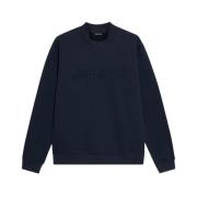 Brooks Brothers Bomull Crewneck Logo Tröja Blue, Herr