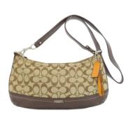 Coach Pre-owned Pre-owned Canvas axelremsvskor Brown, Dam