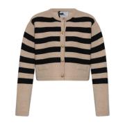 Halfboy Ull Cardigan Beige, Dam