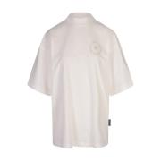 Palm Angels Vit Monogramtryck T-shirt White, Dam