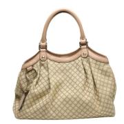 Gucci Vintage Pre-owned Canvas gucci-vskor Beige, Dam