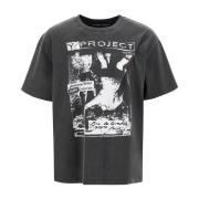 Y/Project Vintage T-shirt med nyp detalj Black, Herr