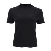 A.p.c. Flocked Logo Halsduk Bomull T-shirt Black, Dam