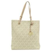 Michael Kors Pre-owned Pre-owned Canvas axelremsvskor Beige, Dam