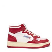 Autry Bicolour Hög Topp Sneaker Red, Dam