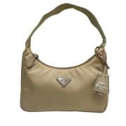 Prada Vintage Pre-owned Tyg kuvertvskor Beige, Dam