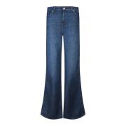 7 For All Mankind Blå Flare Jeans Blue, Dam