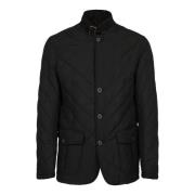 Barbour Svart Trekvartsrock Stiligt Herrmode Black, Herr