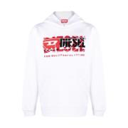 Diesel Vit Sweatshirt Ss24 Herrmode White, Herr