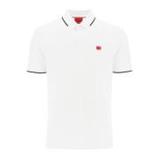 Hugo Boss Polo skjorta med kontrastfinish White, Herr